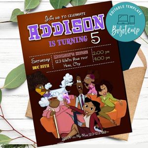 The proud family Invitation Template to Print at Home Instant Download