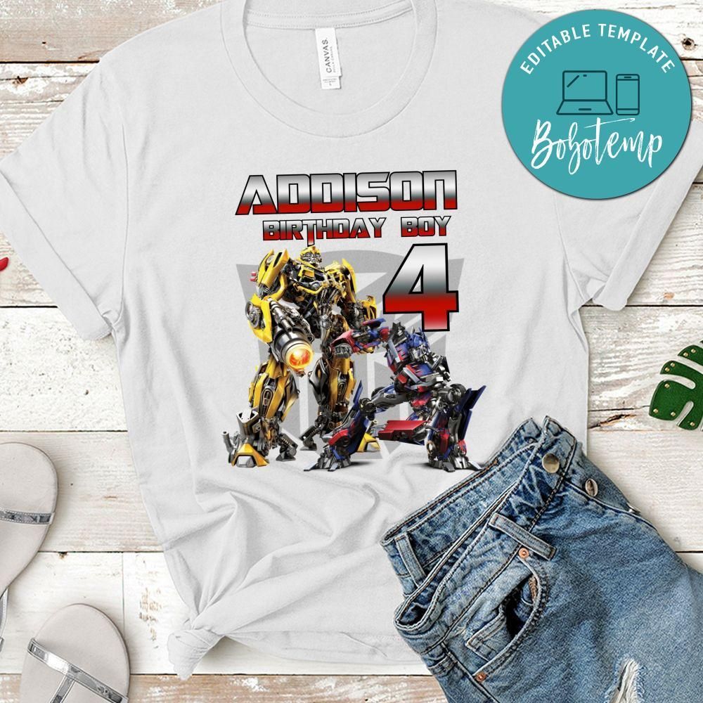 Custom Rescue Bots 5th Birthday Shirt for Boy