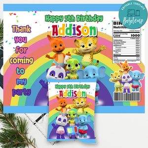 Word Party Chip Bag Digital File Printable Instant Download