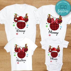 Xmas Minnie mouse family PNG file template