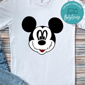Mickey Mouse Nightmare before Christmas Shirt PNG File Template Instant Download