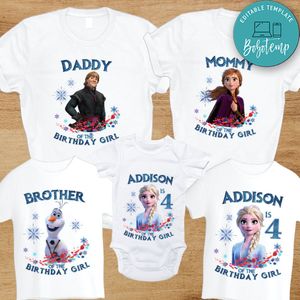 Disney Frozen 2 Family Matching Birthday Shirts