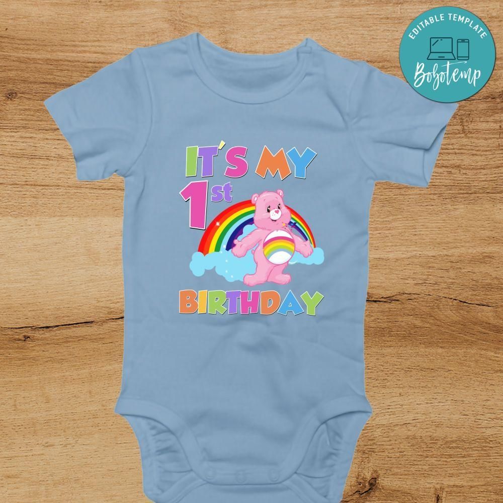 Care Bears Baby Hugs 1st Birthday PNG file template