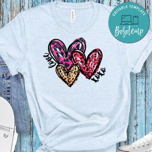 Valentines Day Hearts PNG file template