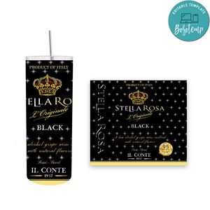 Stella Rosa 20 oz Skinny Tumbler Customizable Design Template Instant Download