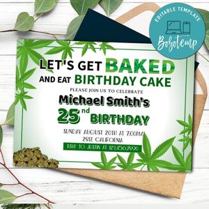 Men Funny Birthday Flyer Printable Digital File Instant Download