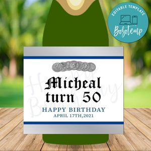 Jose Cuervo Sliver Birthday Label Customizable Template Instant Download