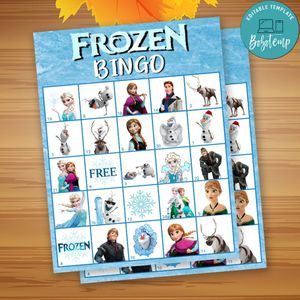 Frozen Bingo Customizable Template Instant Download