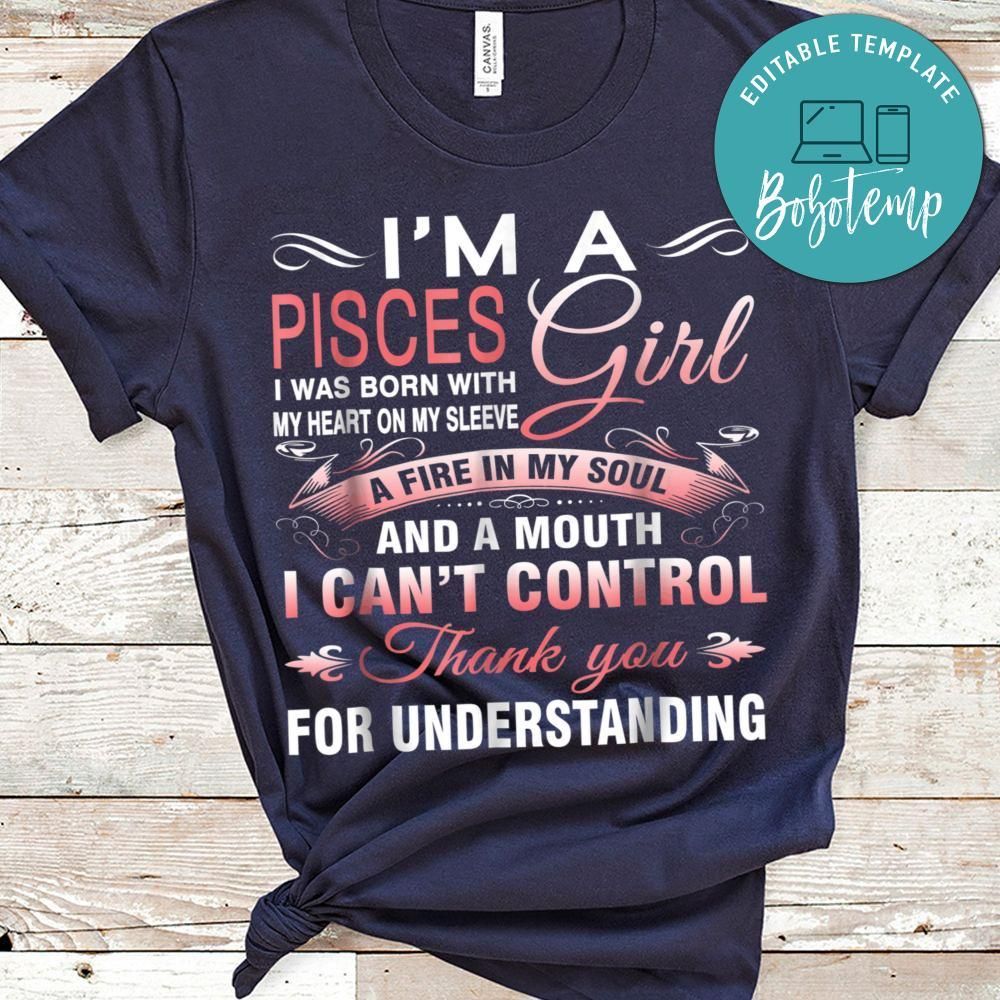 Im Pisces Girl TShirt Born In Pisces Birthday Gift Shirt