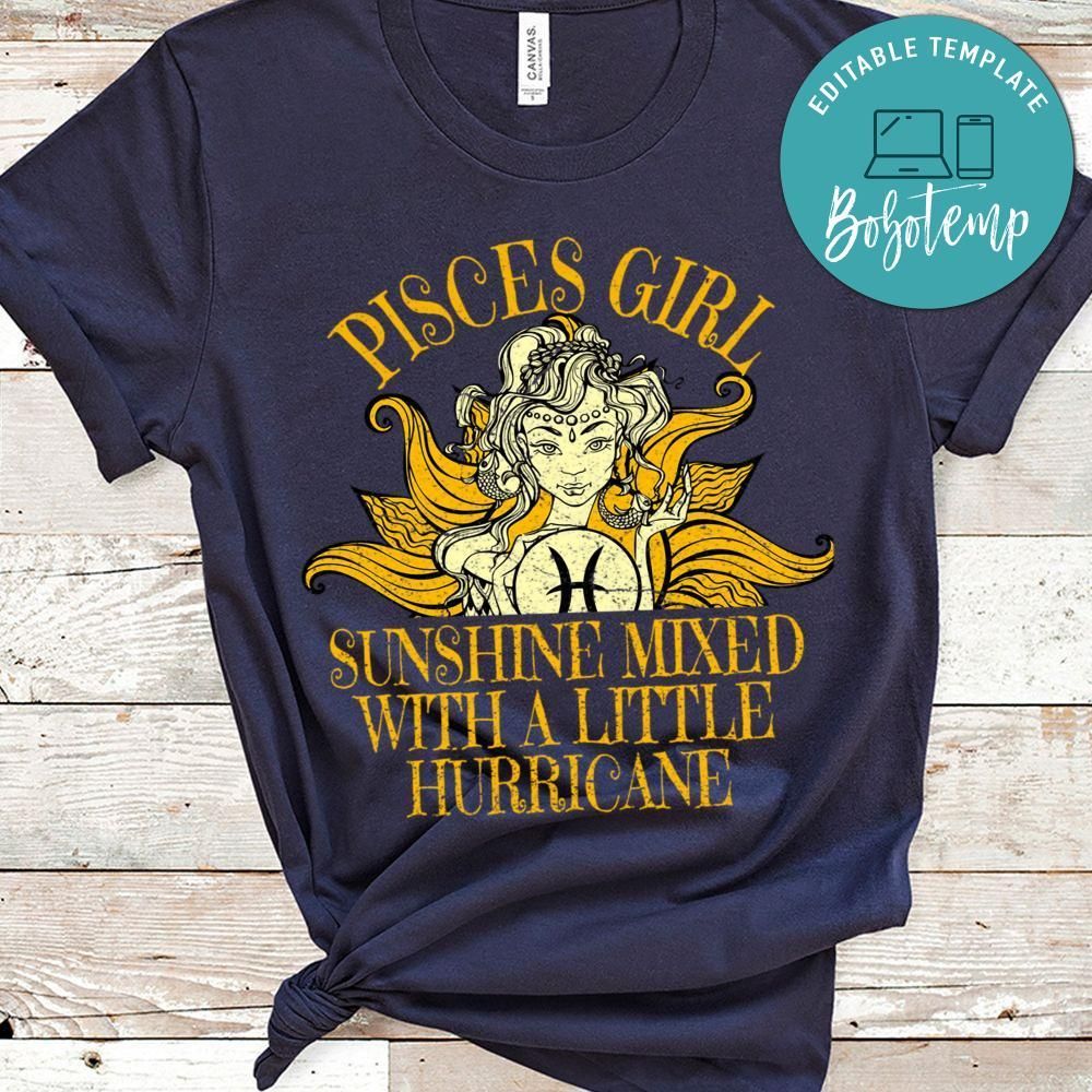 Pisces Girl Birthday Gift For Women February March Cute Shirt