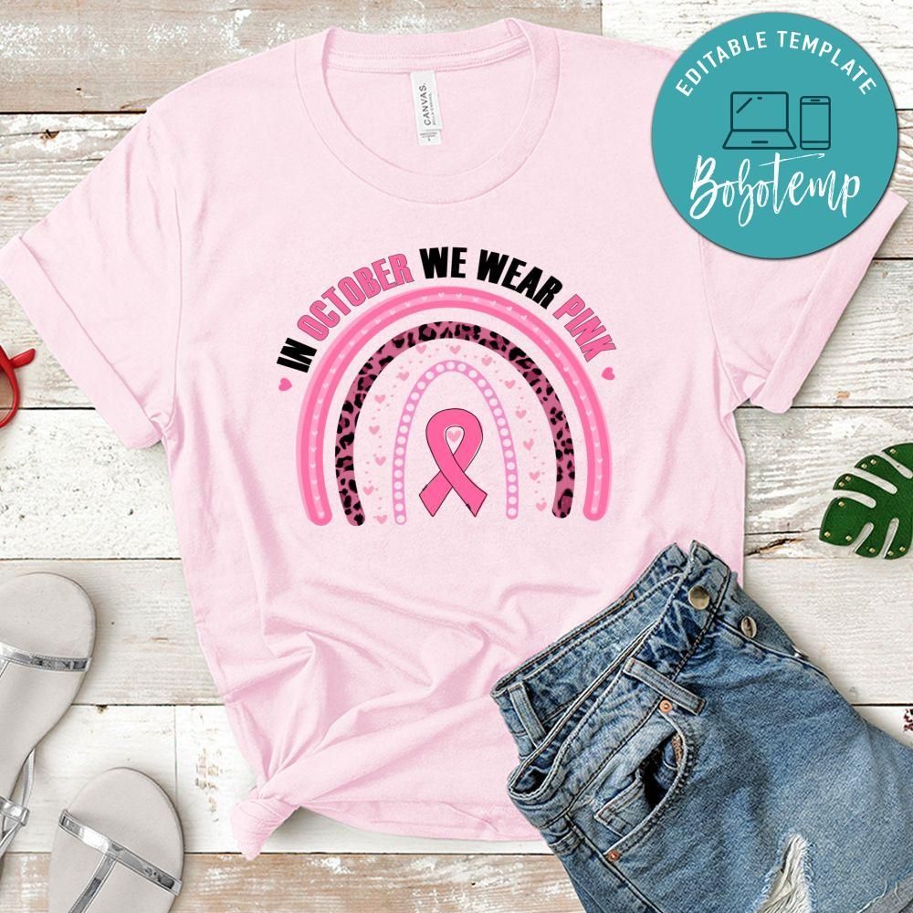 In October We Wear Pink T-Shirt