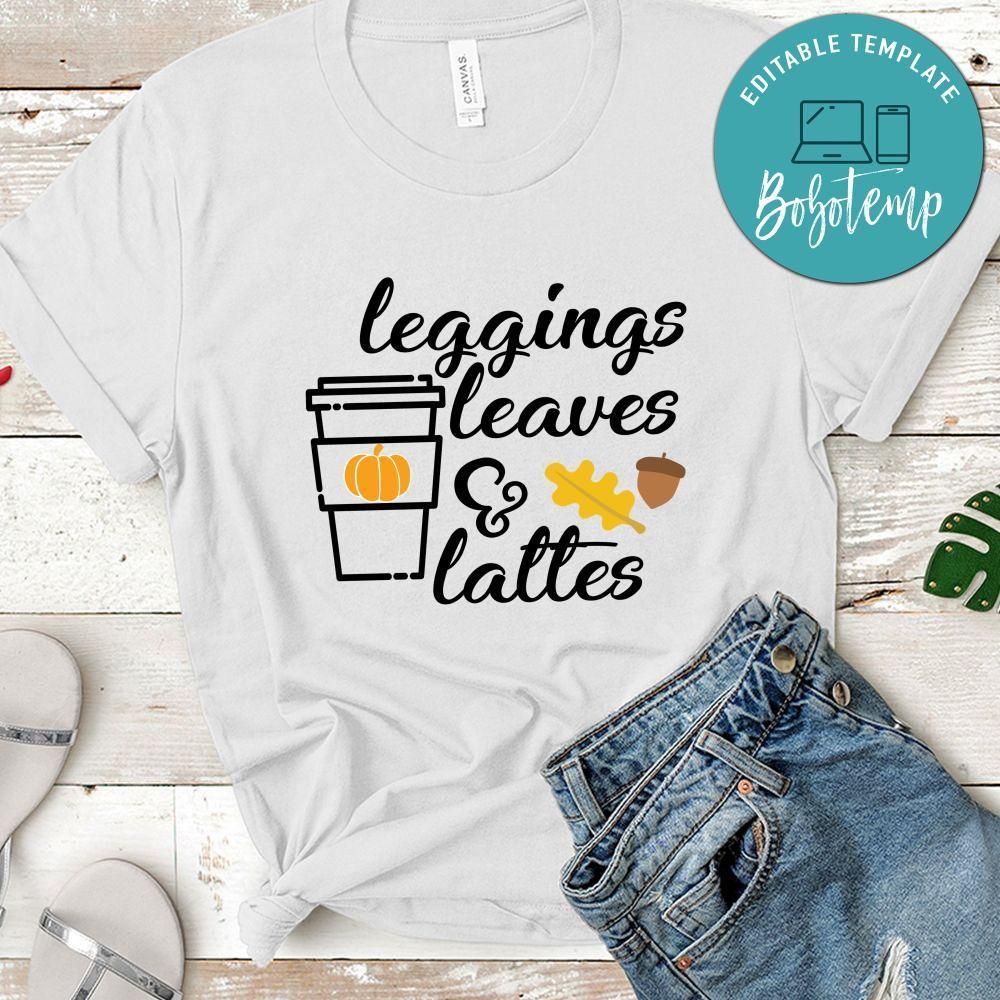 Leggings Leaves & Lattes Fall T-Shirt