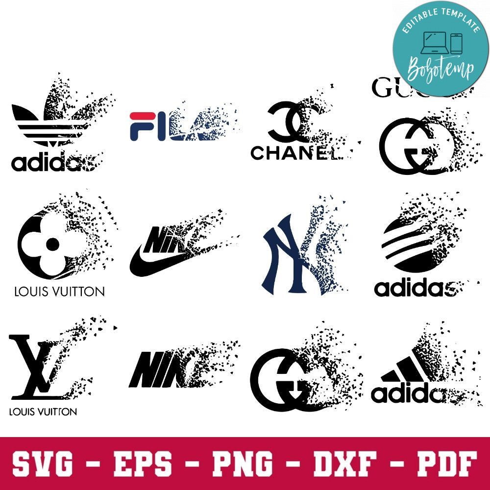 Bundle Luxury Brand Logo PNG SVG Files