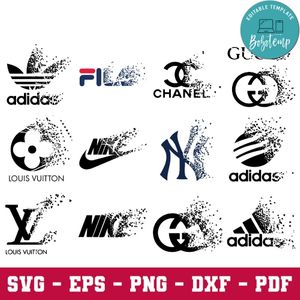 Bundle Luxury Brand Logo PNG SVG Files