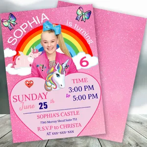 Jojo Siwa Birthday Invitation Digital Printable Jojo Siwa Invit Bobotemp