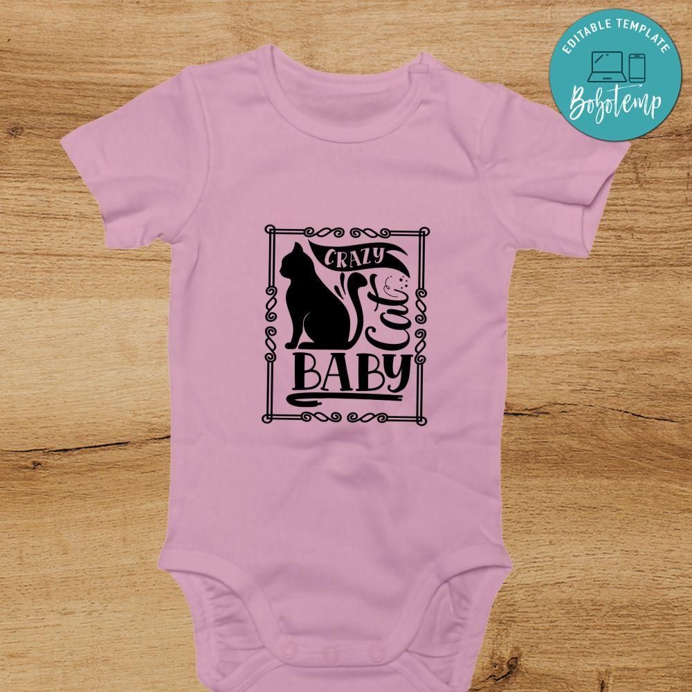 Crazy cat baby Cute Baby Shirt