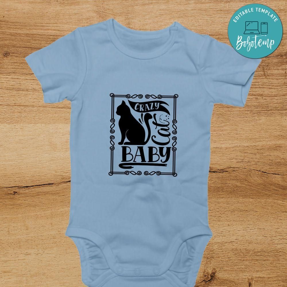 Crazy cat baby Cute Baby Shirt Bobotemp