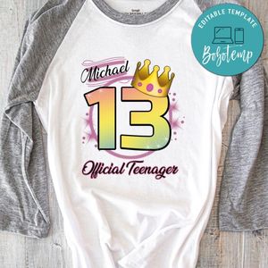 Official Teenager Shirt PNG File Templates