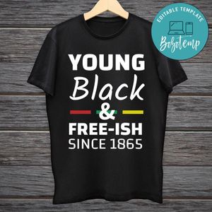 Young Black Free-ish Juneteenth Shirt Digital File Transparent PNG & SVG Instant Download