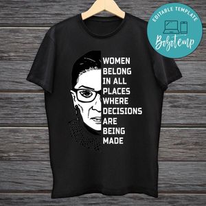 Ruth Bader Ginsburg RBG Women Shirt Digital File Transparent PNG & SVG Instant Download