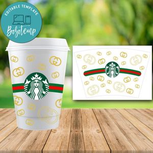 Starbucks Wrap Gucci PNG File template Instant Download