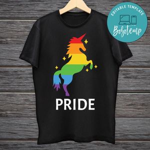 LGBT Pride Rainbow Unicorn SVG Cut File Template Instant Download