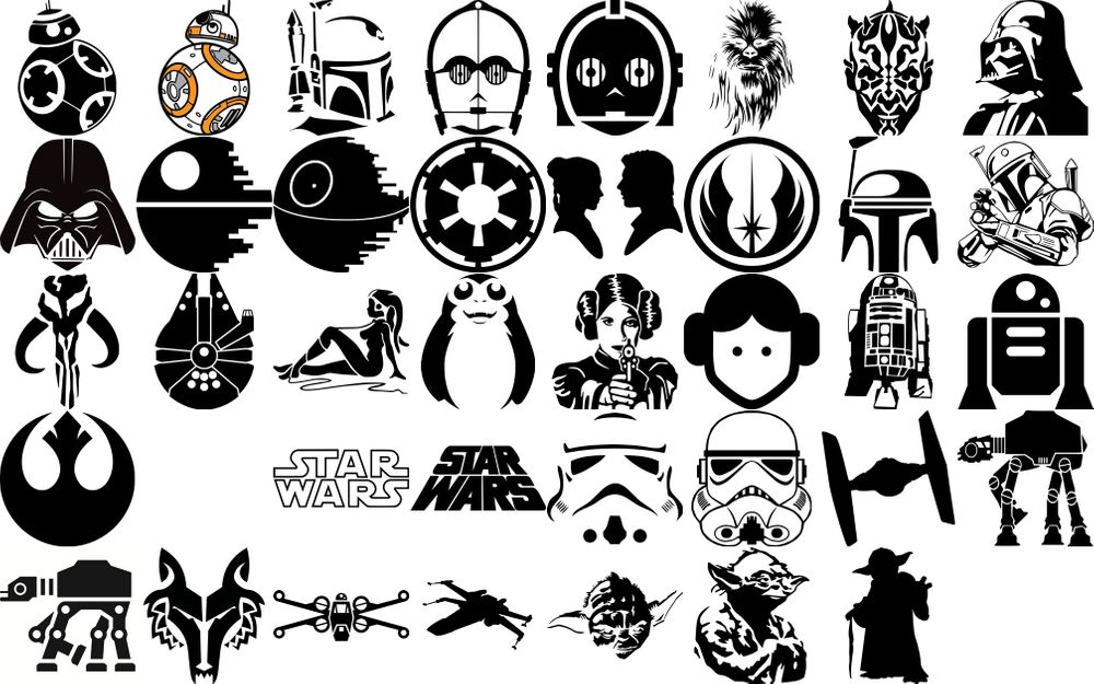 Star Wars Mega Bundle SVG File PNG File for Designer