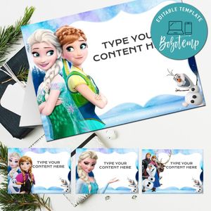 Frozen 2 Food Labels Printable Instant Download