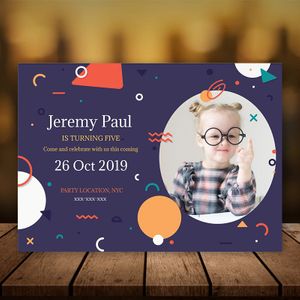 Children Birthday Flyer With Photo
