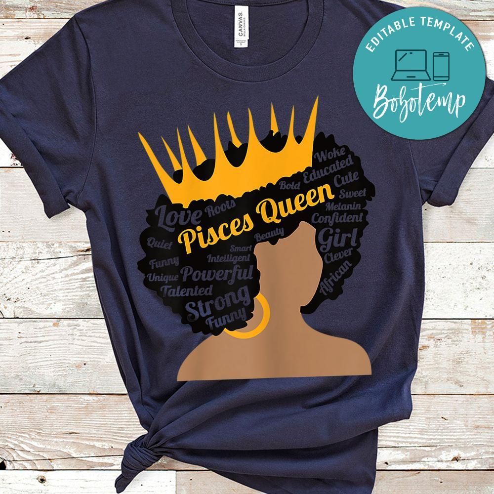 Pisces Queen Born in February March Birthday Gift Shirt