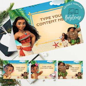 Moana Food Labels Printable Instant Download