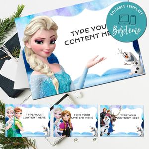 Frozen Disney Elsa Food Labels Printable Instant Download