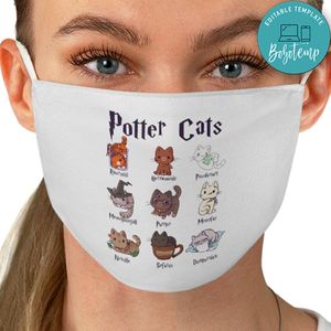 Potter Cats Washable Face Mask - Harry Potter Face Mask