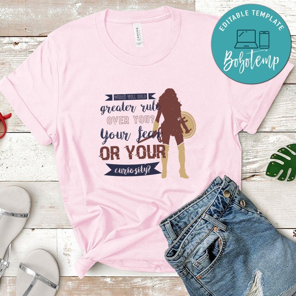 Which will hold greater rule over you wonder woman t shirt