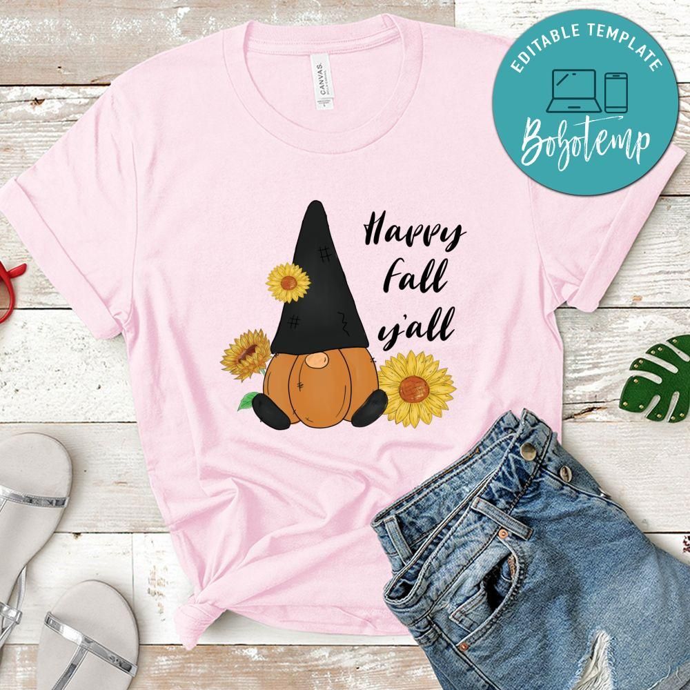 Happy Fall Y'all Gnome T-Shirt