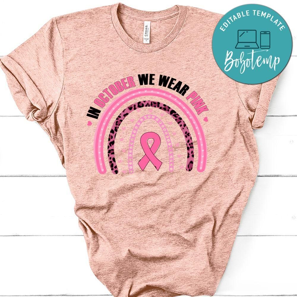 In October We Wear Pink T-Shirt