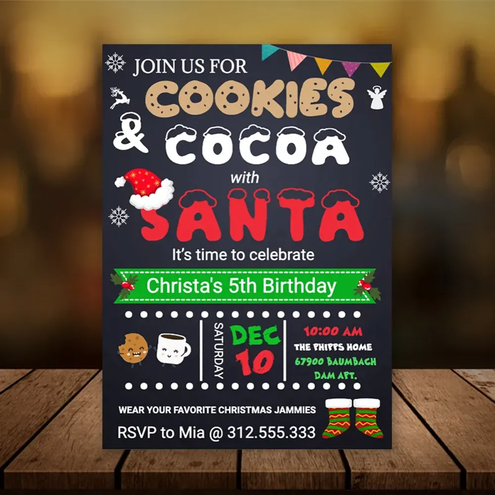 Cookies &amp; Cocoa Invitation Christmas Cookies Invitation Printable ...