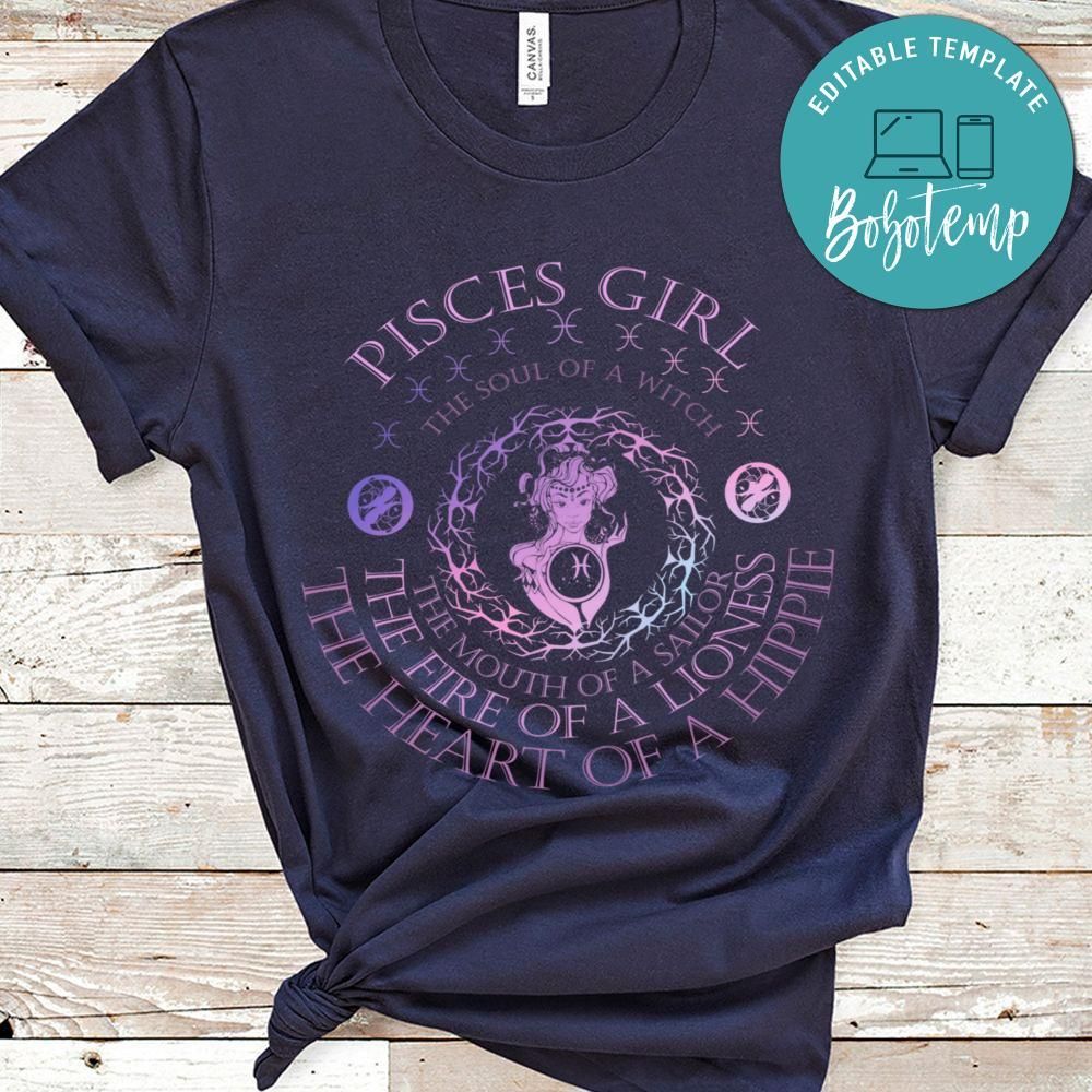 Pisces Girl Zodiac February  March Birthday Women Shirt