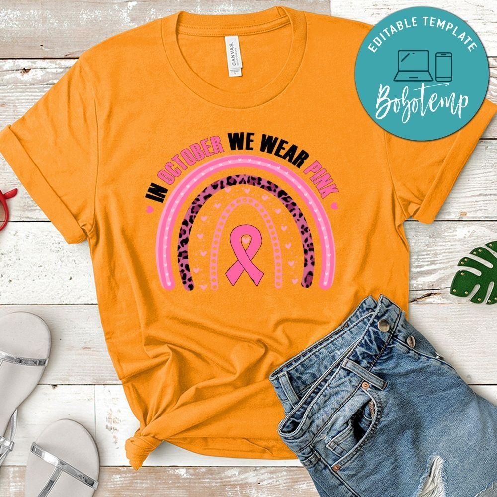 In October We Wear Pink T-Shirt