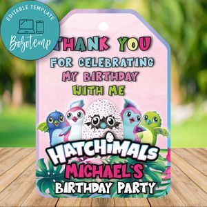 Editable Hatchimals Eggs Birthday Party Invite Instant Download | Bobotemp