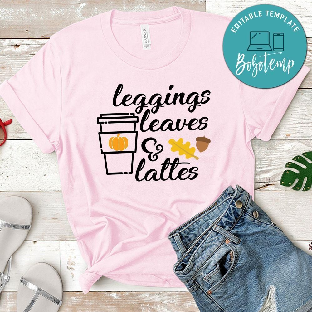 Leggings Leaves & Lattes Fall T-Shirt