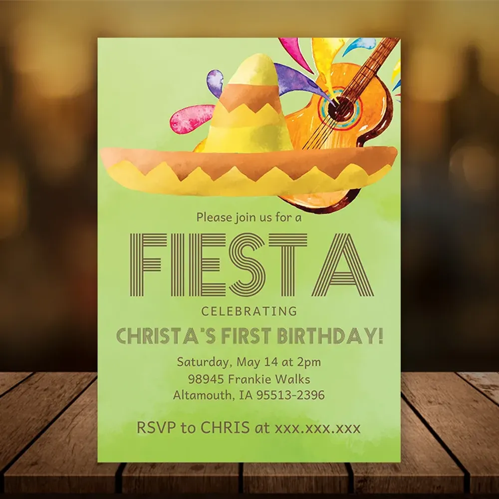 Birthday Mexican Fiesta Party Invitation Printable | Bobotemp Shop