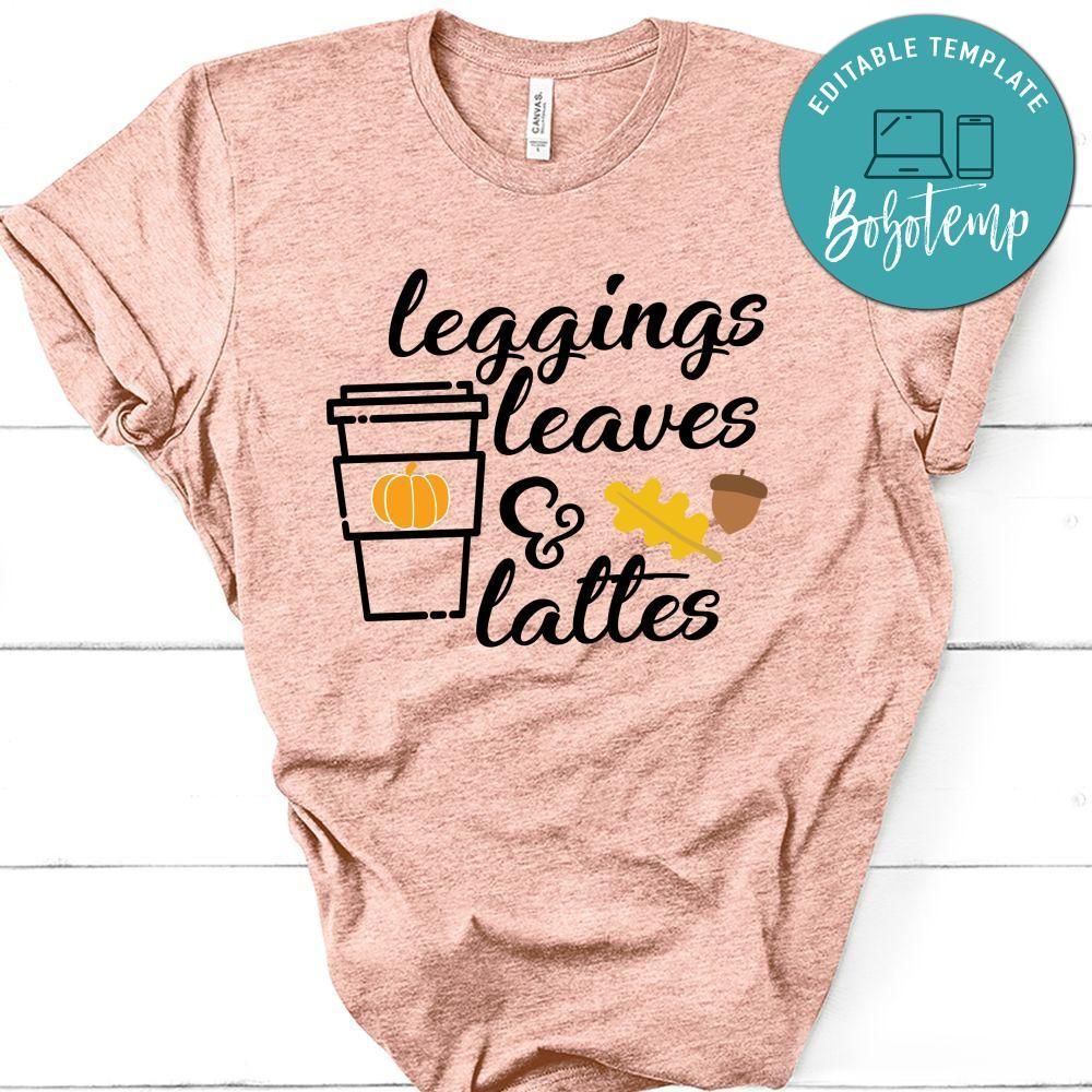 Leggings Leaves & Lattes Fall T-Shirt