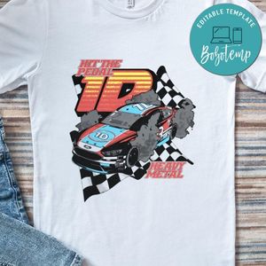 Hit The Pedal Heavy Metal Rock Me Race Car T-Shirt
