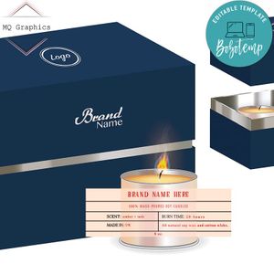 Editable Tin Candle Label Instant Download