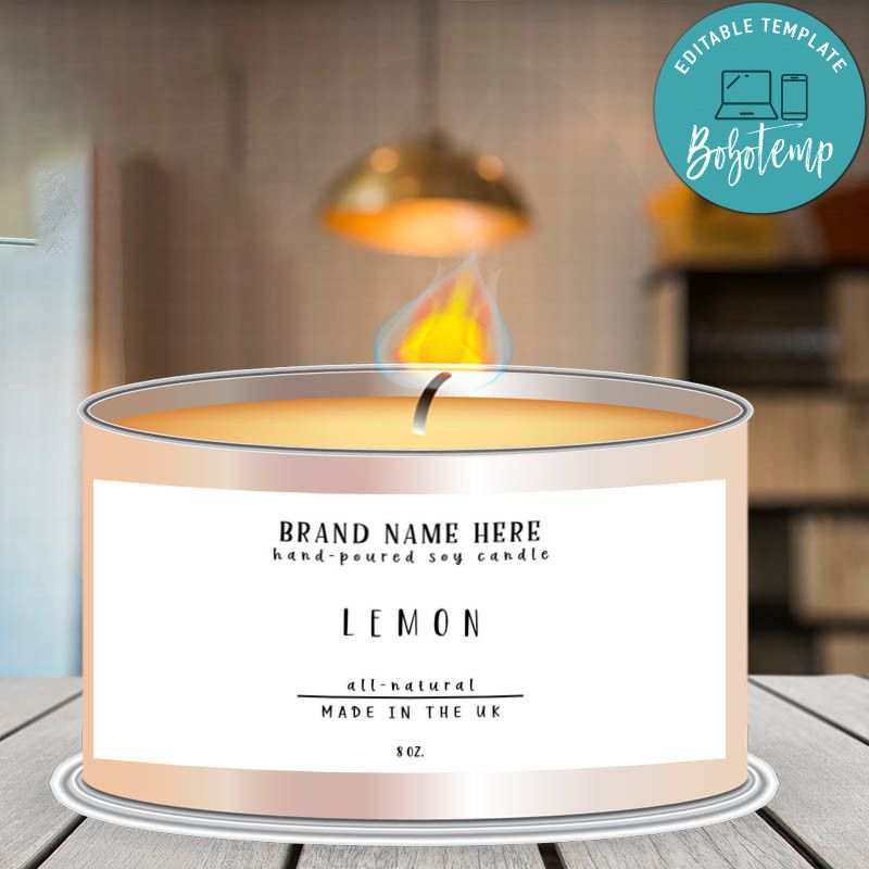 Editable Tin Candle Label with 3 sizes (2x2.5, 3x1, 3x1.5 ...