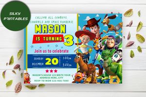 Editable Toy Story Birthday Invitation Instant Download