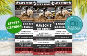 Editable Rodeo Birthday Invitation Instant Download