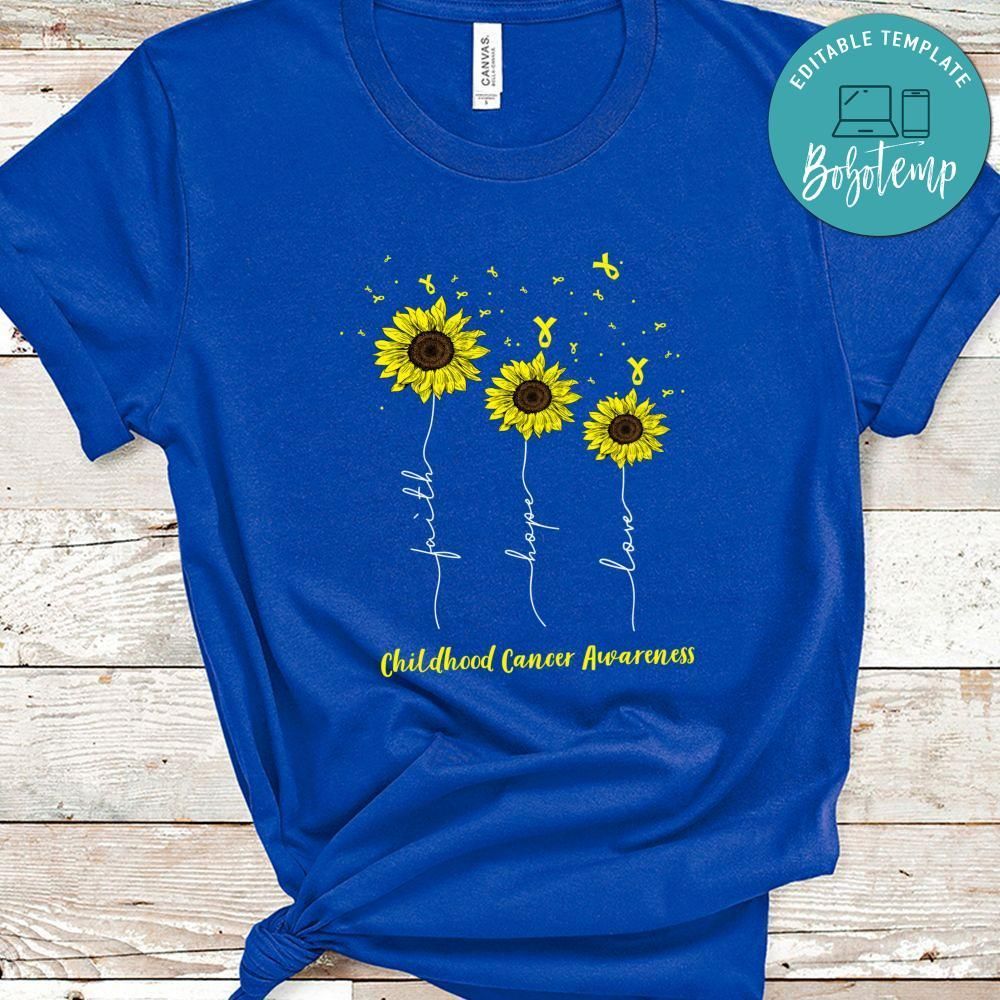 Sunflower Childhood Cancer Awareness Shirt