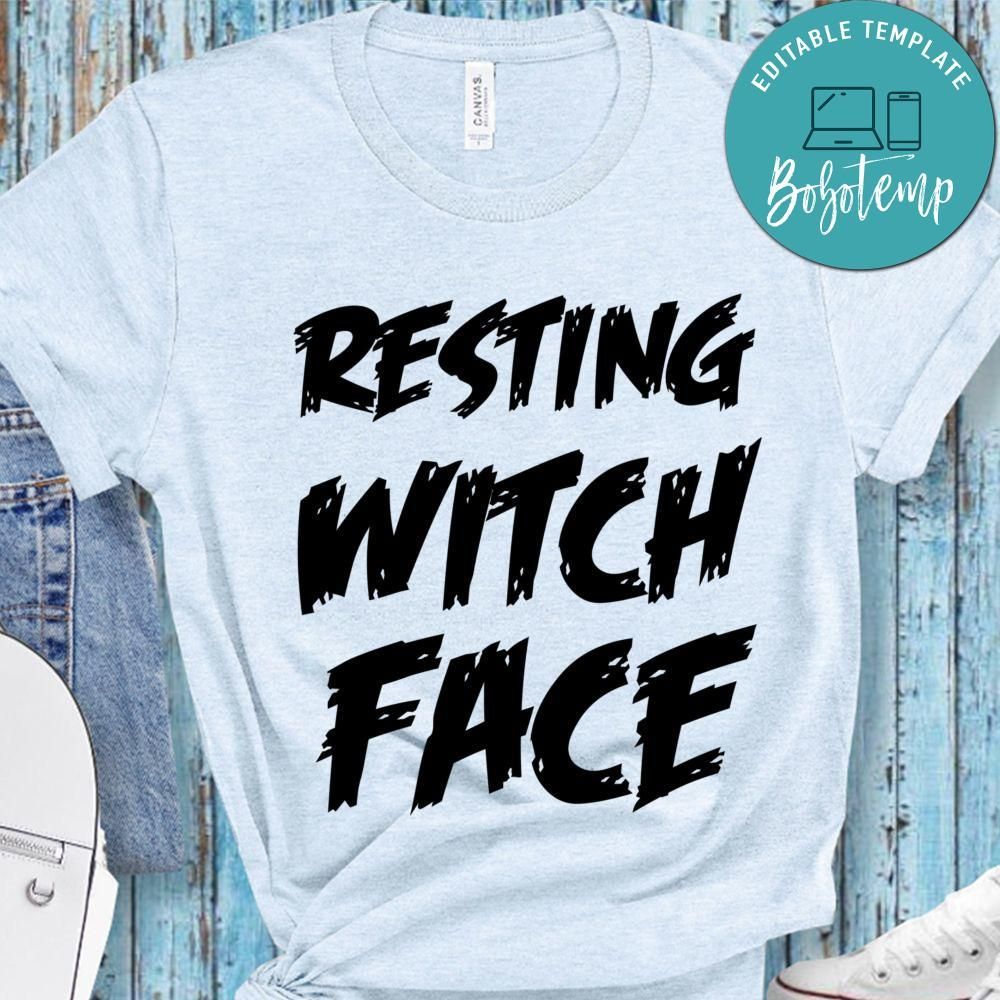 Resting Witch Face Halloween T-Shirt